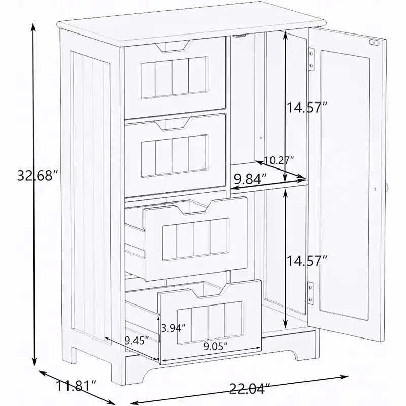 5-Drawer Bedroom Furniture Storage Cabinet - North Carolina Lacquer Finish, Foam-Packaged, Suitable for Living Room or Hallway