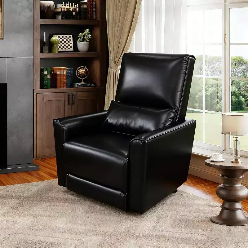 Swivel Rocking Recliner Chair, Lumbar Support & Padded Armrest, Comfortable Rocker Recliner, for Living Room, Bedroom