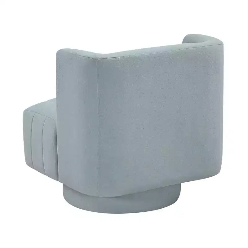 Modern Luxury Swivel Accent Chair with Channel Tufted Details, Upholstered Reading Chair for Living Room, Bedroom, Office