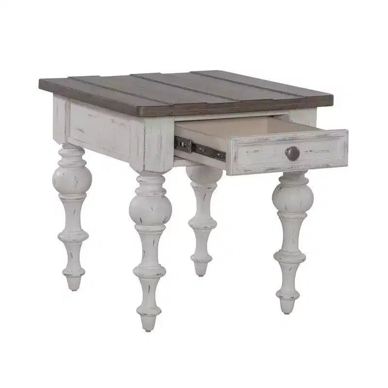 Tavolino da salotto - Riverstone White e Tobacco