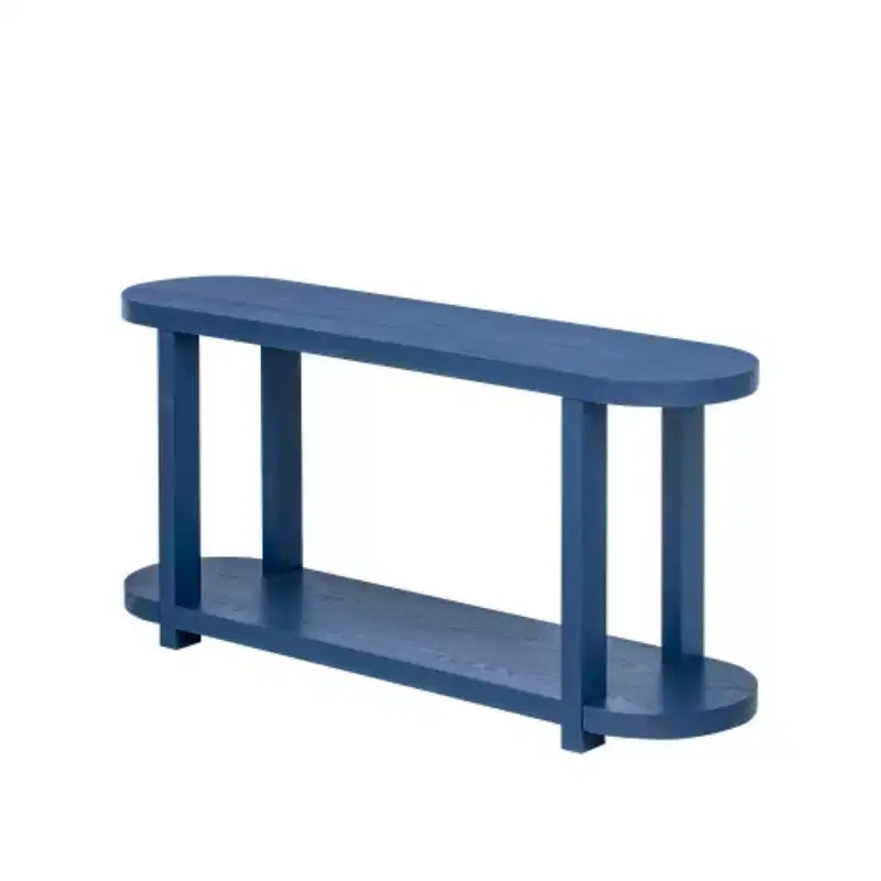 Consolle moderna in impiallacciatura di frassino, tavolo d'ingresso minimalista con ripiano inferiore per corridoio, soggiorno o foyer