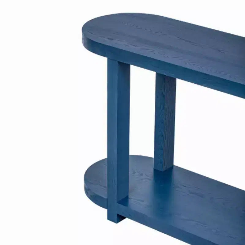 Consolle moderna in impiallacciatura di frassino, tavolo d'ingresso minimalista con ripiano inferiore per corridoio, soggiorno o foyer