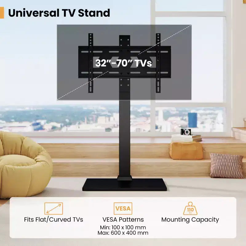 Mobile TV da pavimento Supporto TV universale per TV da 32-70 pollici fino a 50 kg