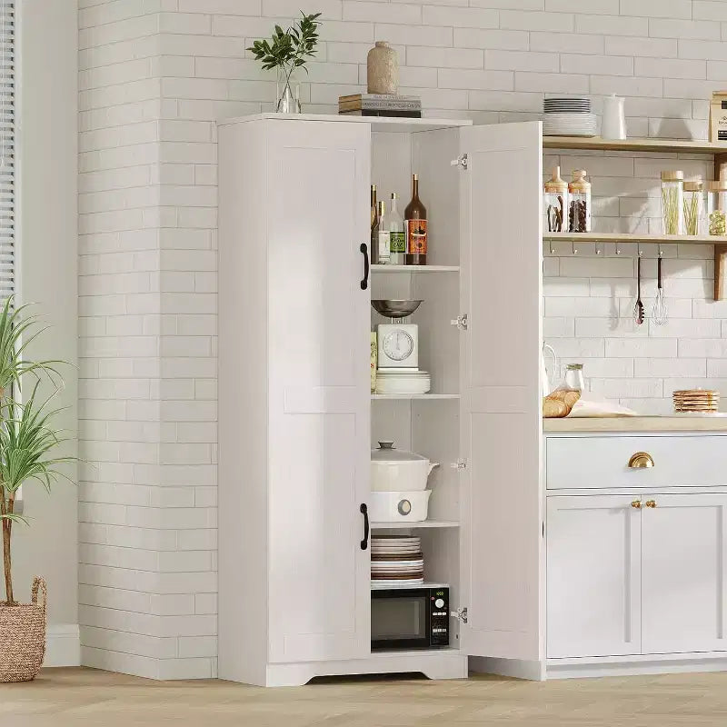 Double-door tall cabinet, compact and elegant without taking up much space, perfect for entryways, bedroom corners