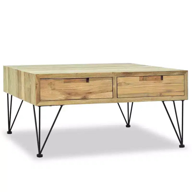 Tavolino da Salotto 80x80x40 cm in Teak Massiccio