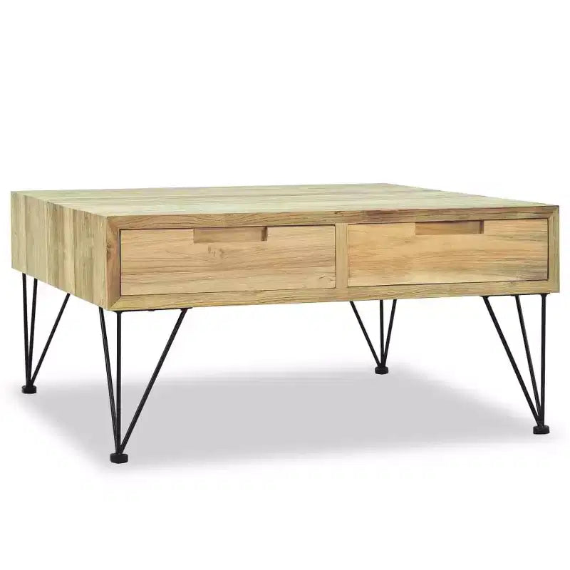 Tavolino da Salotto 80x80x40 cm in Teak Massiccio