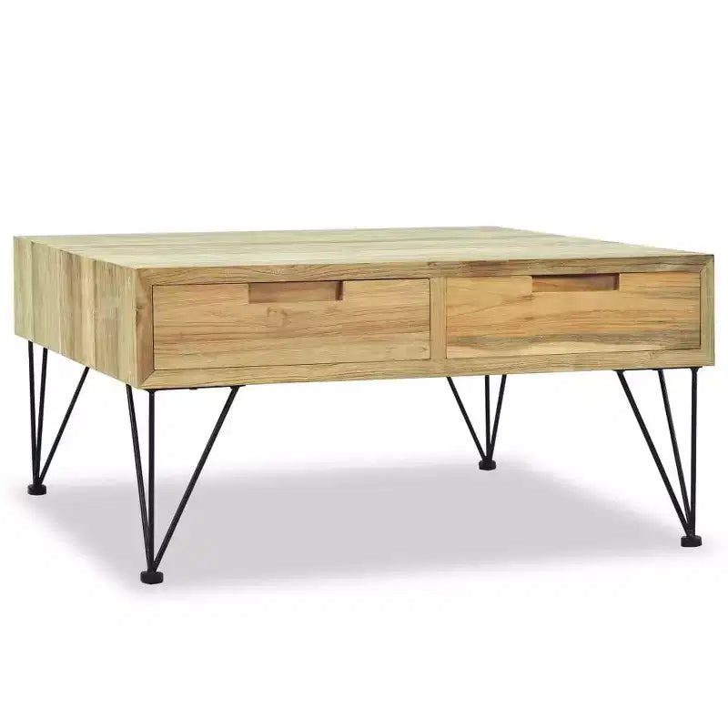 Tavolino da Salotto 80x80x40 cm in Teak Massiccio