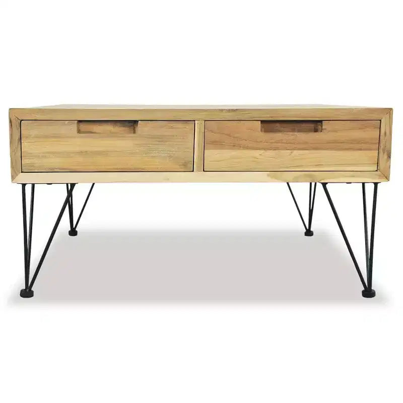 Tavolino da Salotto 80x80x40 cm in Teak Massiccio