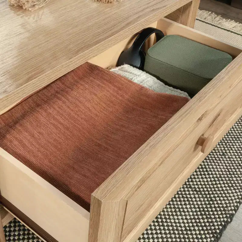 Halden Farmhouse Wood Lift-Top Coffee Table with Hidden Storage