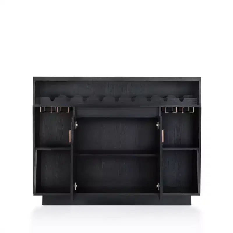 Contemporary 9 Bottle Buffet Black