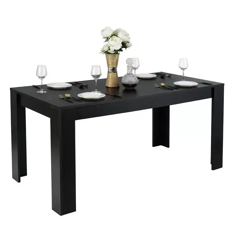 Costway 63'' Dining Table Rectangular Modern Kitchen Table For 6 People Home Furniture