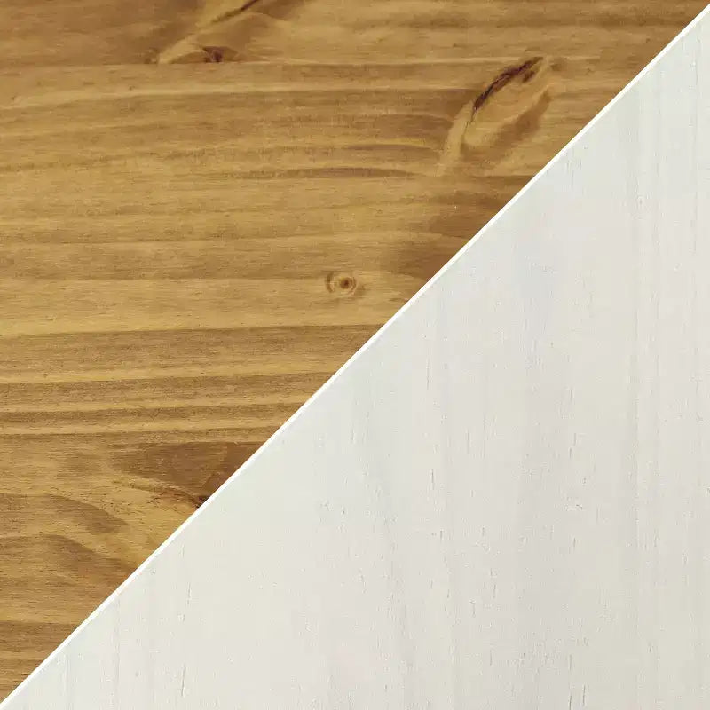 Credenza da cucina con 2 cassetti e 2 ante - Struttura in pino massiccio - Bianca