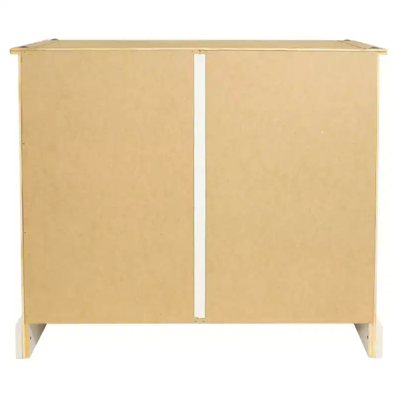 Credenza da cucina con 2 cassetti e 2 ante - Struttura in pino massiccio - Bianca