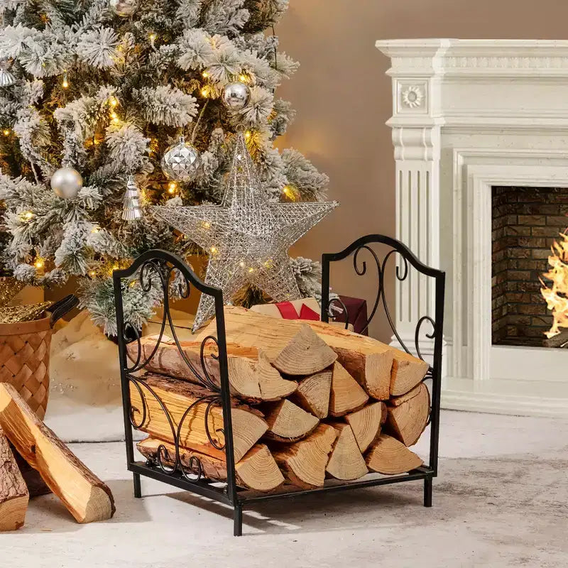 17'' Firewood Storage Rack Steel Firewood Storage Log Holder